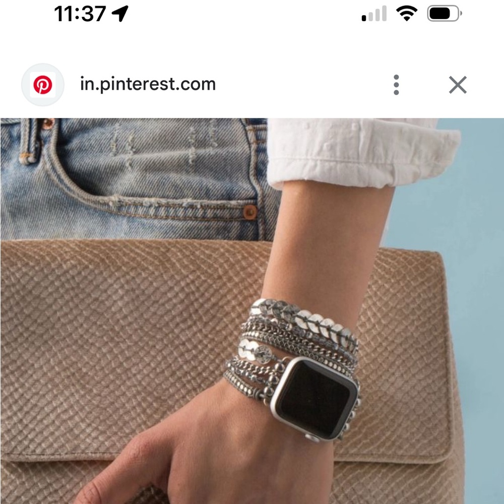 Victoria Emerson - Silver Chain Wrap Bracelet with Watch